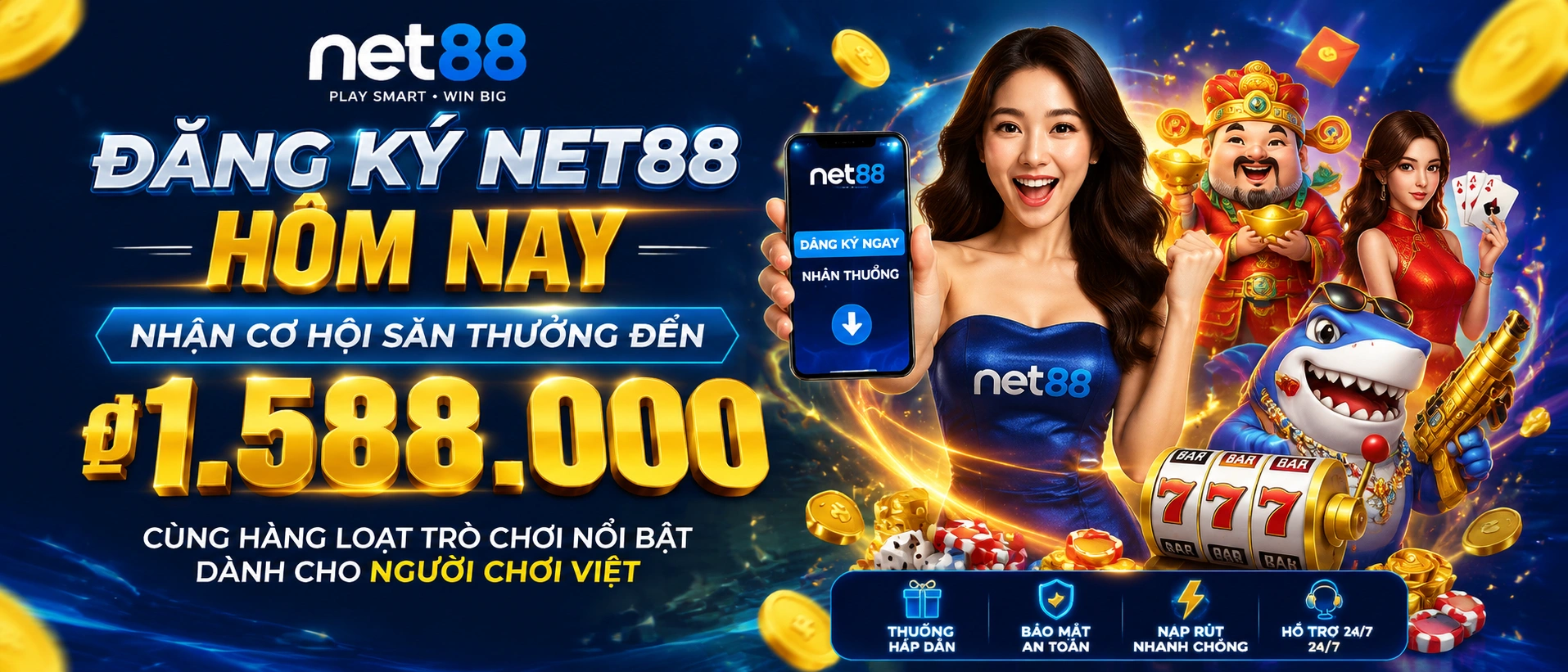 Bắn cá nhiều người chơi trên net88