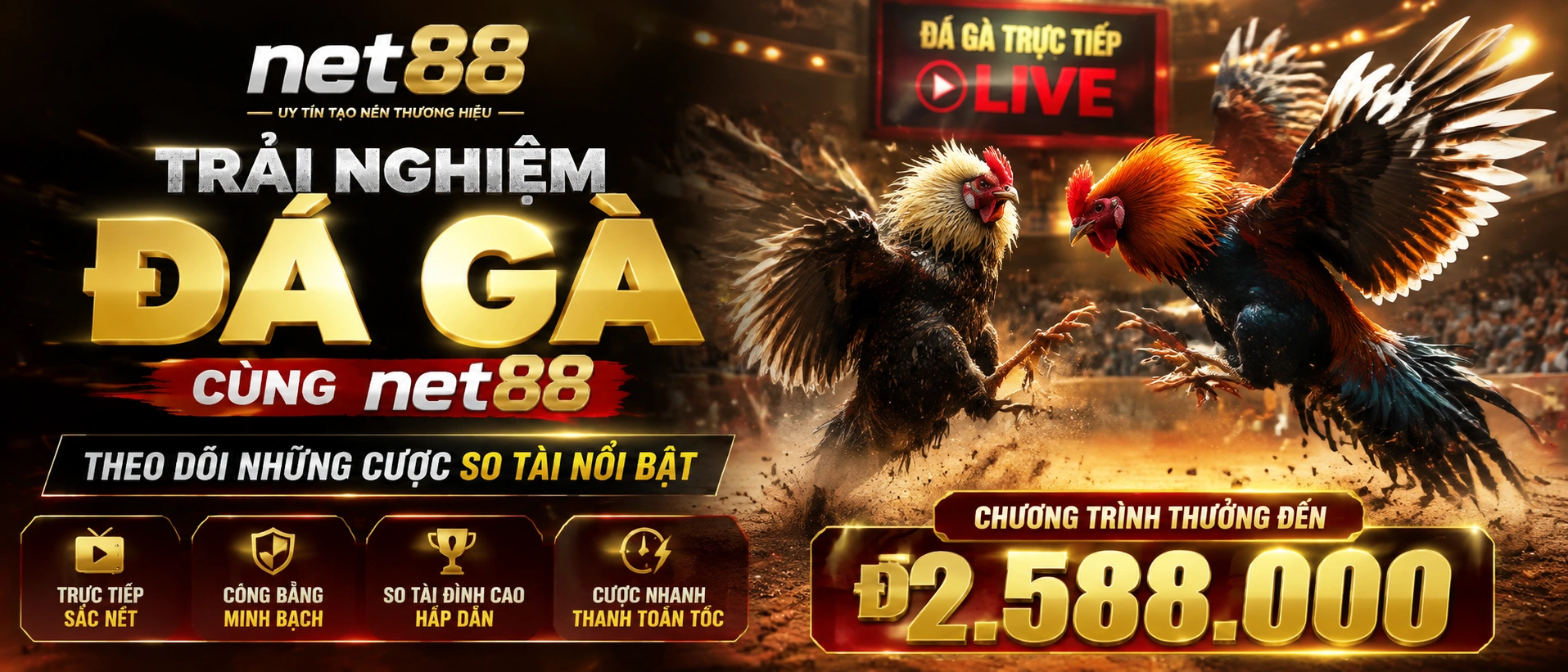 Giao diện mobile Đá Gà net88 hiển thị rõ trên điện thoại